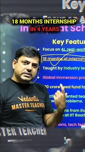 18 MONTHS INTERNSHIP IN 4 YEARS BTECH PROGRAM 😱 #btech #internship #jee #iit #iitjee #VED