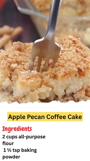 Full Recipe: https://serile.com/apple-pecan-coffee-cake Apple Pecan Coffee Cake A cozy morning treat packed with tender apples, crunchy pecans, and a sweet cinnamon swirl! Perfect for breakfast or a mid-afternoon coffee break. Ingredients: 2 cups all-purpose flour 1 ½ tsp baking powder ½ tsp baking soda ½ tsp salt 1 tsp ground cinnamon ½ tsp ground nutmeg ¾ cup unsalted butter, softened 1 cup granulated sugar 2 large eggs 1 tsp vanilla extract ½ cup sour cream... | Jouliana Recipes