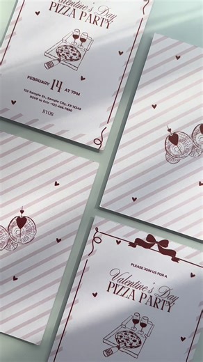 Always save a fraction of the cost printing all of my invites right from home instead of outsourcing them no matter what the event is! Here’s your sign to do the same if you have a printer too! 🖨️ (& yes my Pixma prints borderless!) ✨All materials linked on my LTK #diyinvitations #diyinvites #valentinesdiy #canonpixma #cricutmaker