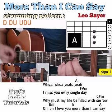 More Than I Can Say - Leo Sayer guitar chords w/ lyrics & strumming tutorial