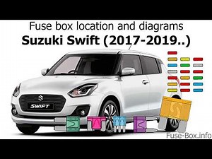 Fuse box location and diagrams: Suzuki Swift (2017-2019..)