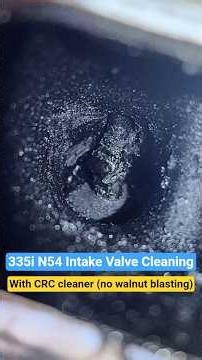 BMW 335i N54 Intake Valve cleaning WITHOUT walnut blasting (CRC GDI Intake Cleaner chemical & npick)