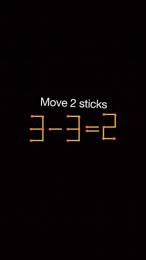 Move 2 matchsticks to make equation true #matchstick #matchsticks #reels | Math Puzzle