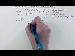 Oxymercuration-demercuration of an alkene