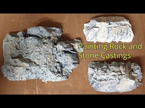 57. Casting and Painting Woodland Scenics Rock and Stone Molds using Acrylic Paints and Washes