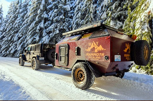 The WLY Mammoth is a bumper-pull travel trailer built for serious Arctic camping