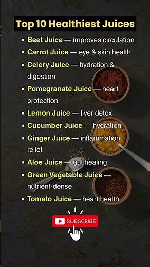Top 10 Healthiest Juices