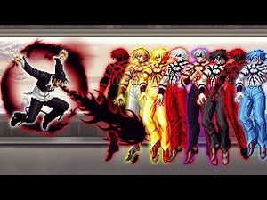 [KOF Mugen] Orochi Iori BF Remake Vs 8 Multi Color Orochi Team