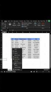 Part 51 : Hide Unhide Sheet in excel #learnexcel #excel