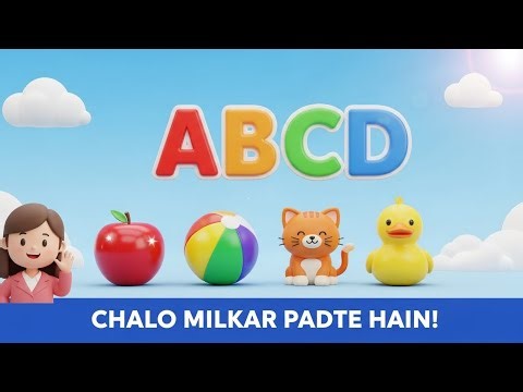 “ABCD Rhyme for Kids | Learn ABCD with Fun Animation |ABCD CARTOON|@BABY CARTOON AI हिंदी कविता