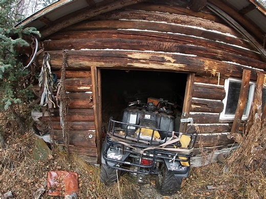 Cabin tore up by Grizzly Bears - What a neat find on this float trip, the history of this remote cabin that seems to of been abandon since the 1990s? They had to of drove the snow machines and 4 wheelers up in the winter on the frozen river from the nearest village 80 miles away | Kent Kaiser