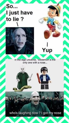 Voldemort Finally Got His Nose 😂 | Harry Potter x Pinocchio LEGO Meme#shorts #meme #harrypotter