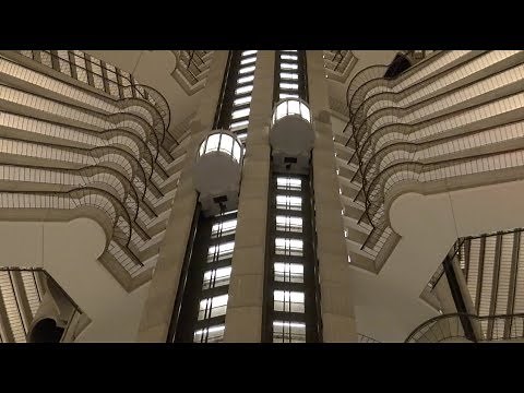 The famous OTIS Glass Elevators at the Marriott Marquis Atlanta GA (high rise elevator 2018)