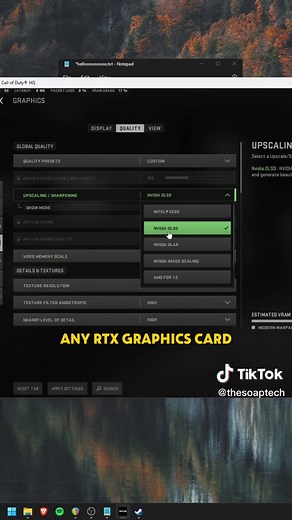 Call of Duty: Warzone 2.0 and Modern Warfare II has a lot of graphics options. Let’s talk about upscaling / sharpening. Different choices will give you different results. Some of you may prefer less fps, but better visibility and visual quality, and others would like as much fps as possible and also have good visibility. I’ll be uploading some optional configs soon. #warzone2 #mwii #optimizepc #pcoptimize #intel #amd #nvidia