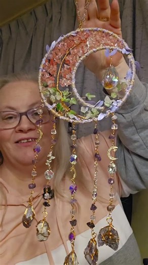 #TikTokShopJumpstartSale #newyearnewme #treeoflife #wirewrapping #suncatcher Wirewrap tree of life moon suncatcher