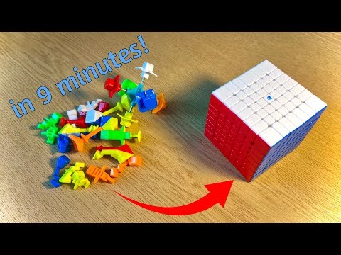 How to Assemble a 7x7 Rubik’s Cube in Nine Minutes! (No tools, No tape, Magnetic and Non-magnetic)