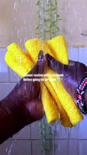 Engaging Shower Routine Before Class with a Comrade