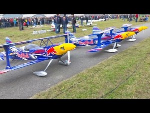 3x GIANT RED BULL RC ULTIMATE BIPLANE / Faszination Modellbau Friedrichshafen 2016