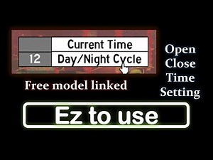 Tutorial How To Make A Time Hour Settings And cycle GUI, With Open Close Menu Button [Roblox Studio]