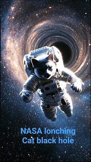 The Cat and the Black Hole 🐱🌀 | Space Adventure Animation #funny Cat #3danimation