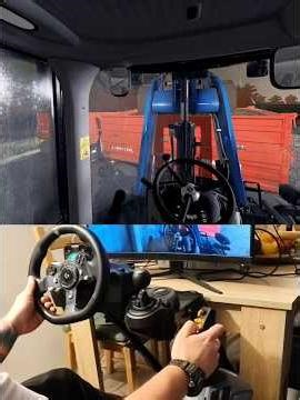 Farming Simulator New Holland W190D loading Potato Thrustmaster Farmstick Steering Wheel #dkgc #fs22