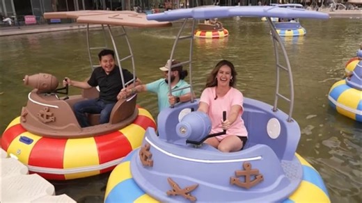 Jump into bumper boats and LED-lit kayak sat Discovery Green this summer