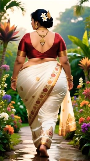 Elegant Kerala Saree Look 🌸 | Traditional Indian Beauty #SareeLook #IndianCulture