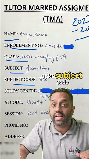 How to Make NIOS TMA Front Page 2025 | Download Free TMA Front Page PDF