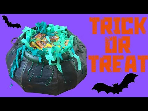 Halloween Decor - DIY Witch’s Cauldron Using Paper Mache
