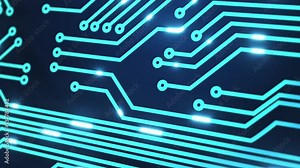 Circuit Board animations: Modern Full HD After Effects animation with trail lights and Camera movement