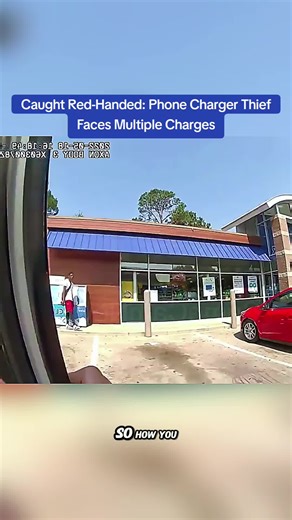 Caught Red-Handed: Phone Charger Thief Faces Multiple Charges #cops #copsoftiktok