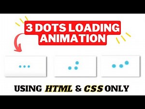 how to create loading animation using html and css | three dots loading animation css.