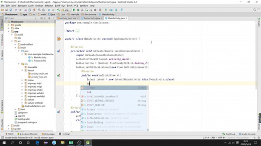 android第六课 利用intent 传递数据