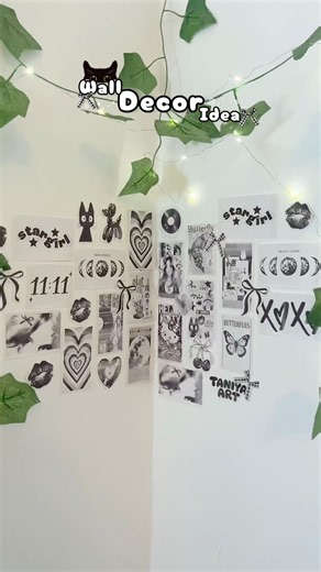 Room decor idea✨🖤 #diy #walldecor #roomdecor #diyideas #shorts #decor