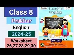 Class 8 prakhar workbook English 2024-25 answer | Worksheet 26,37,28,29,30 | kaksha 8 English answer