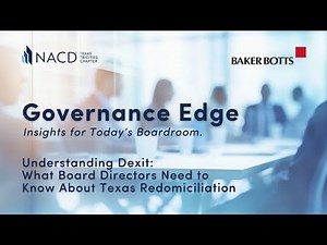 Understanding DEXIT: What Board Directors Need to Know About Texas Redomiciliation