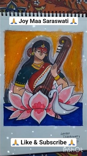 Jai Maa Saraswati #shorts #art #drawing