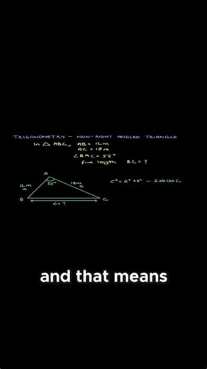 Applying the Cosine Rule Step By Step