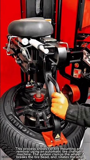 Car Tire Changing Work Tool Using Automatic Tire Changer Machine #worktool