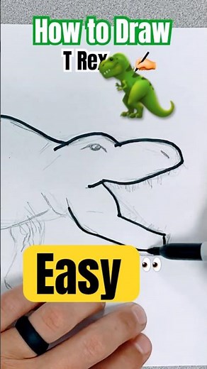 How to Draw T Rex from Jurassic Park - EASY for kids #art #draw #drawing #jurassicpark