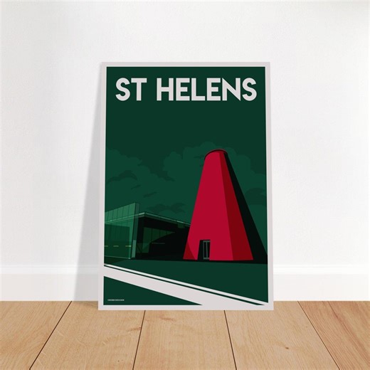 St Helens World of Glass Retro Travel Art Print Poster: Industrial Heritage Home Decor - Etsy