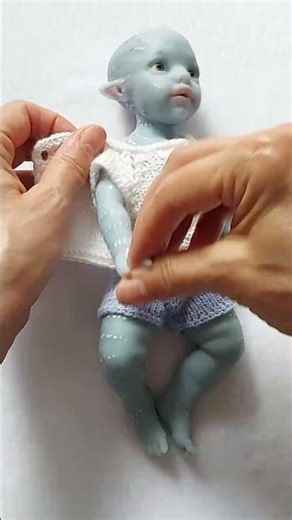 9 Inch Avatar Baby Doll Outfit 👀 Tail Detail & Full Look #dollclothes #babydoll #dollstyle #shorts