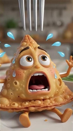 3d cartoon ai video !! #samosa #kids
