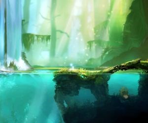 Waterfall Underwater View Live Wallpaper