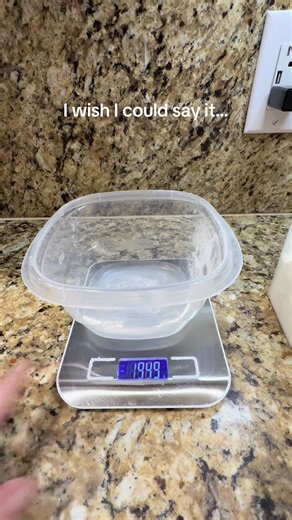 Digital kitchen scale for consistent baking results. Measuring by weight removes guest work and keeps recipes accurate. #bakingtips #kitchenscale #kitchenessentials #sourdoughforbeginners #homebaking