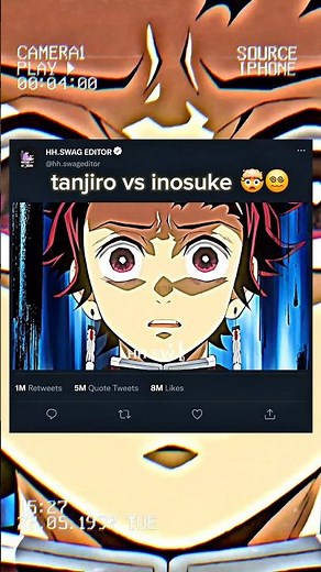 Tanjiro vs. Inosuke | The Epic Rivalry [Demon Slayer Edit]#anime#shorts