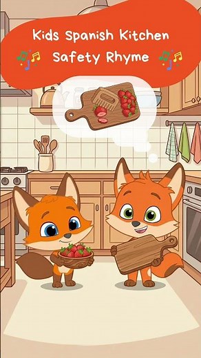 Kids Spanish Kitchen Safety Song with Bash and Mila - Bilingual Spanish Rhyme for Kids
