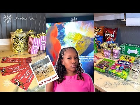 Vlogmas Day 13: Grinch-Themed Movie Night 🎄 DIY Snacks, Cups & Cute Party Ideas!