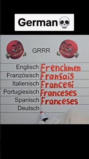 Franzosen GRRR #sprachen #deutsch