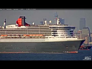 Cunard QUEEN MARY 2 Departs New York Harbor 9/3/2025